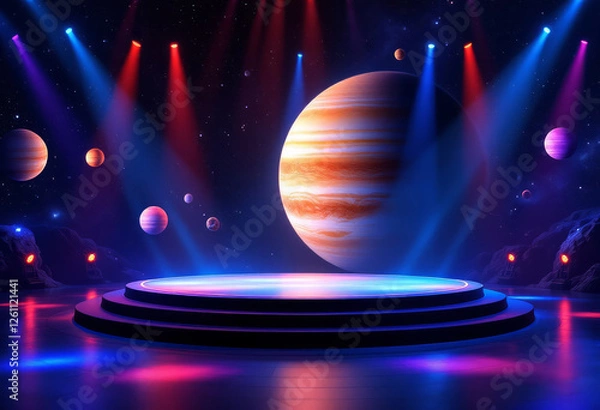 Obraz stage with spotlight