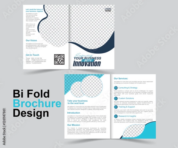 Fototapeta Bi-Fold Simple Creative Corporate Brochure Design