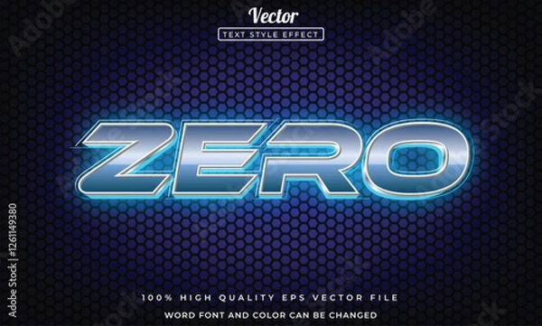 Fototapeta Editable zero modern text effect