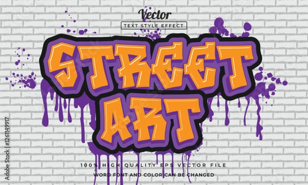 Obraz Graffiti street art text effect