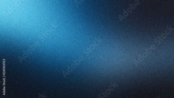 Obraz Fundo gradiente desfocado blured azul cinza preto. Capa para poster, cartaz, apresentação de produto. Banner para website. Fundo de tela, proteção de tela. Fundo texturizado com efeito ruído