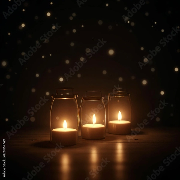 Obraz Delicate Candlelight in a Cozy Setting