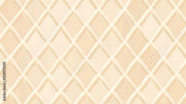 Fototapeta Cream Colored Waffle Pattern Background Texture