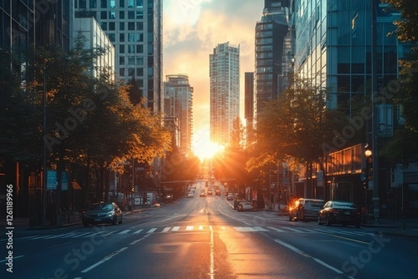 Obraz Vibrant cityscape visuals for your creative projects.