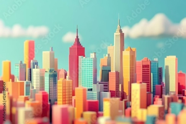 Fototapeta Vibrant cityscape visuals for your creative projects.
