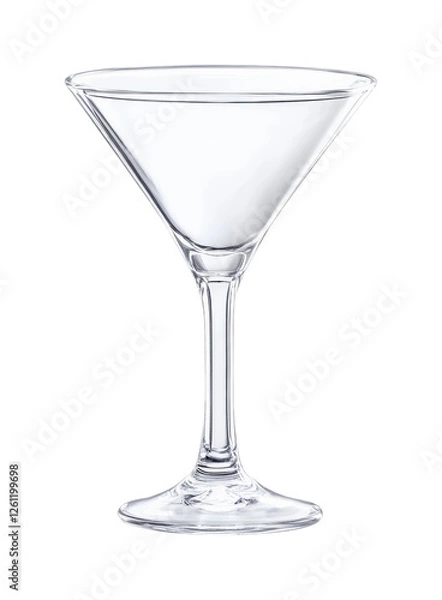 Obraz Elegant martini glass display home bar isolated on transparent background