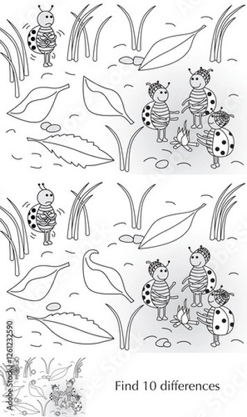 Fototapeta Find 10 differences