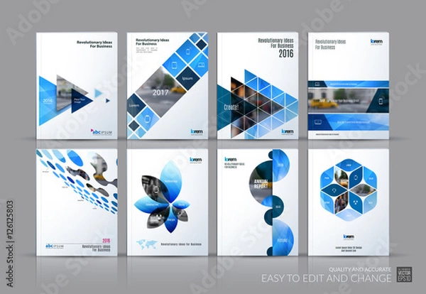 Fototapeta Business vector set. Brochure template layout, cover design annu