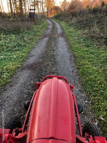 Obraz Traktor im Wald