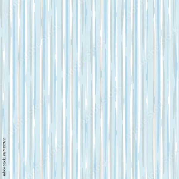Obraz Blue stripes seamless pattern. Cute graphic lines vector print. Watercolor sea stripes background