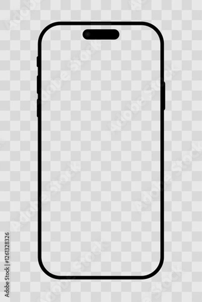Obraz A a phone in a transparent background in vector format