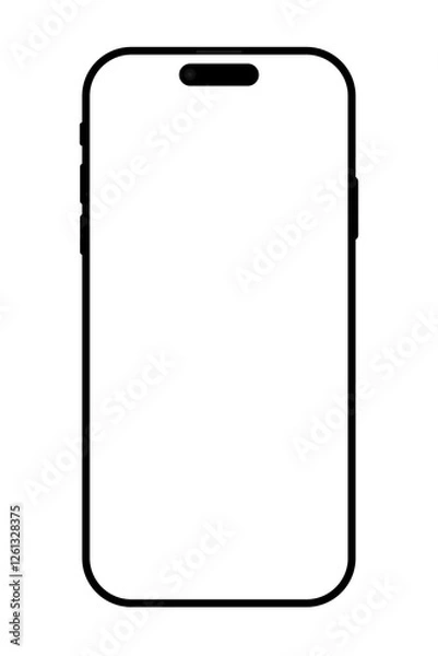 Obraz A a phone in a transparent background in PNG format