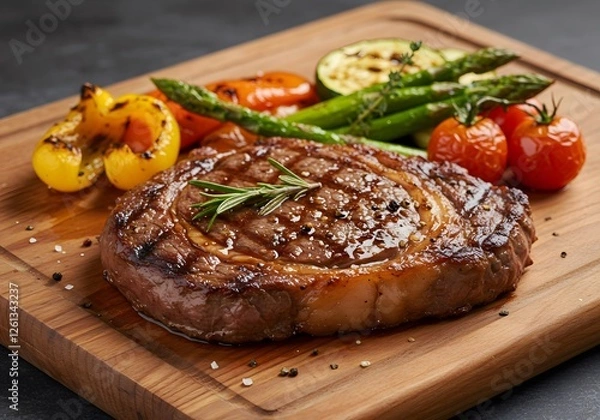 Obraz Grilled Steak with Vegetables

