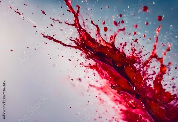 Fototapeta red wine splash