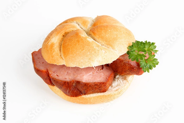 Fototapeta Leberkäse w bułce