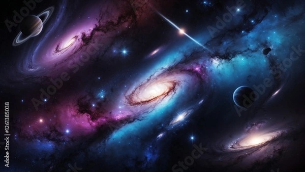 Fototapeta Neon Eden: AI-Crafted Jungle Pyramids with Bioluminescent Vines Under a Cyber Moon