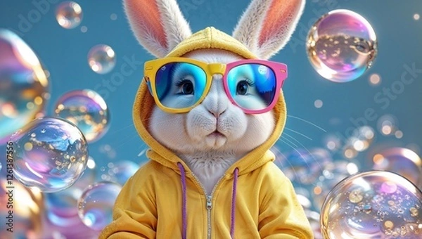 Fototapeta Neon Eden: AI-Crafted Jungle Pyramids with Bioluminescent Vines Under a Cyber Moon