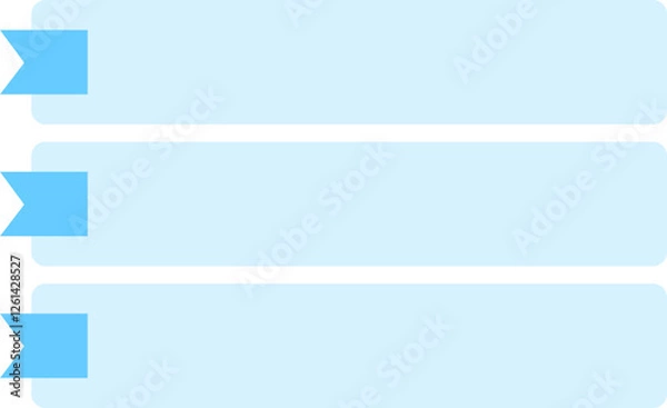 Fototapeta 3 Point List Infographics