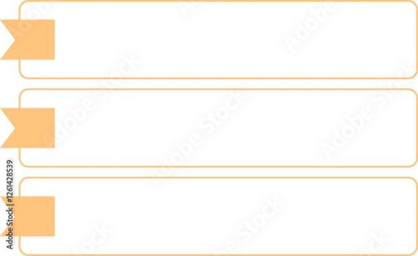 Fototapeta 3 Point List Infographics