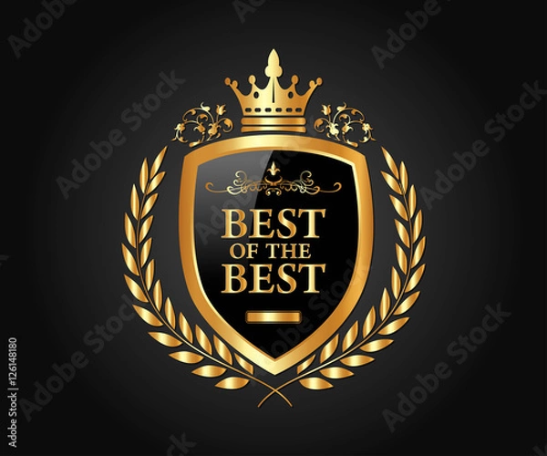 Obraz Best of the Best, Luxury and Award Logo Vector Design