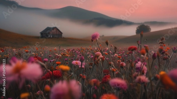 Obraz Spring field of flowers