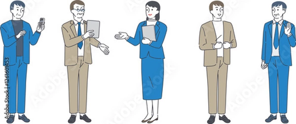 Obraz ミドルからシニアまでビジネスマンの日常風景