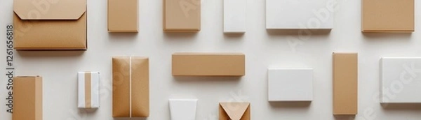 Obraz Innovative packaging design showcase studio environment product display minimalist viewpoint creative concepts