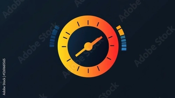 Fototapeta Gauge Meter Digital Interface Display