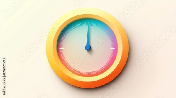 Fototapeta Colorful clock, pastel background, time