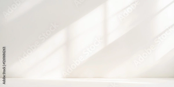 Obraz 柔らかな光が入る白い部屋の壁