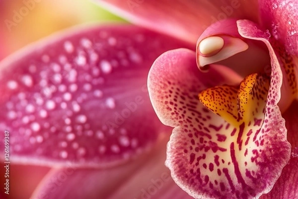 Obraz A beautiful Flowers composition Flora pattern top view.