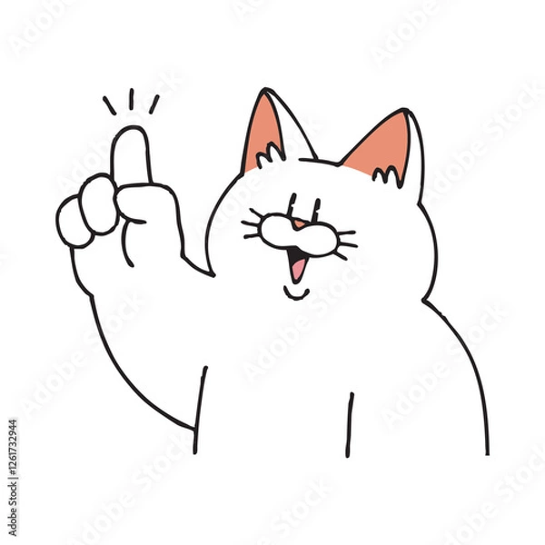 Obraz 何か閃いた様子の猫