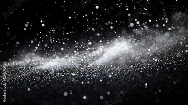 Fototapeta Mysterious dance of dust, light and particles in motion. high resolution image