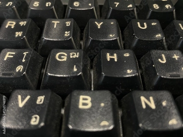 Obraz computer keyboard close up