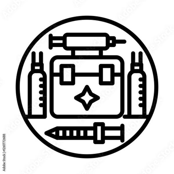 Fototapeta Forensic Kit Vector Icon