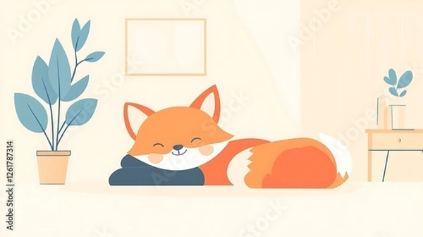 Fototapeta fox in the window