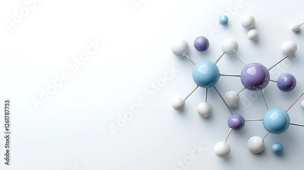 Fototapeta Visualizing molecular structures clean environment and scientific illustration lab overview