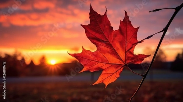 Obraz hues leaf silhouettes