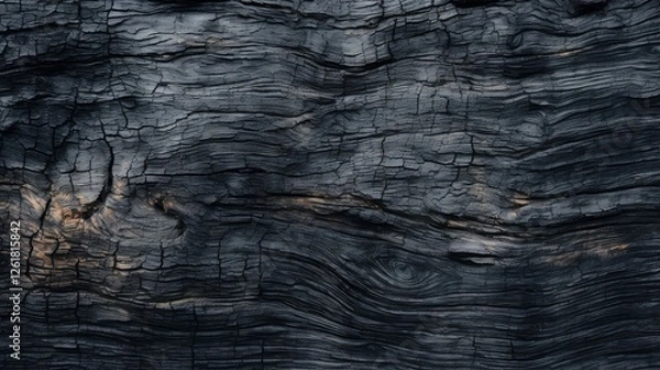 Fototapeta blackened burnt wood texture