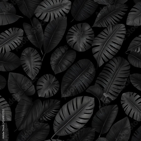 Obraz black and white seamless pattern