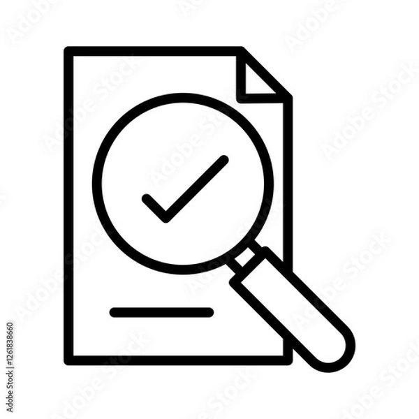 Fototapeta Fact Checking Tools Vector Icon