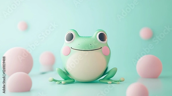 Obraz cute frog 3D