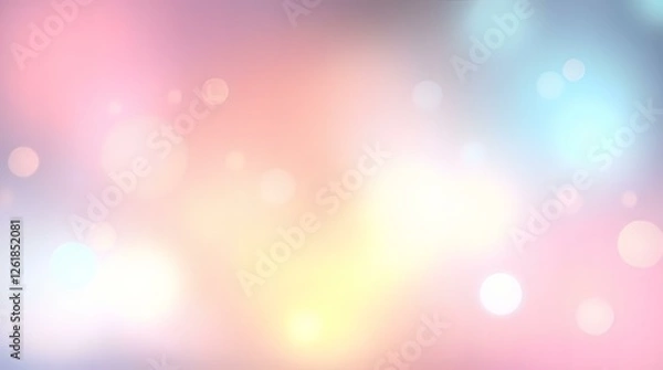 Fototapeta Dreamy Pastel Bokeh Background: Soft, Light, and Airy
