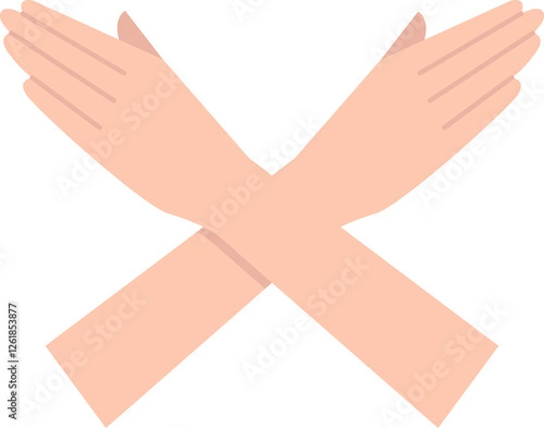 Obraz Crossed Arms Stop Gesture