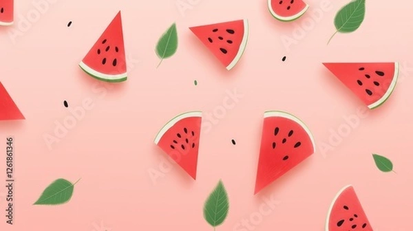 Fototapeta whimsical concept watermelon background