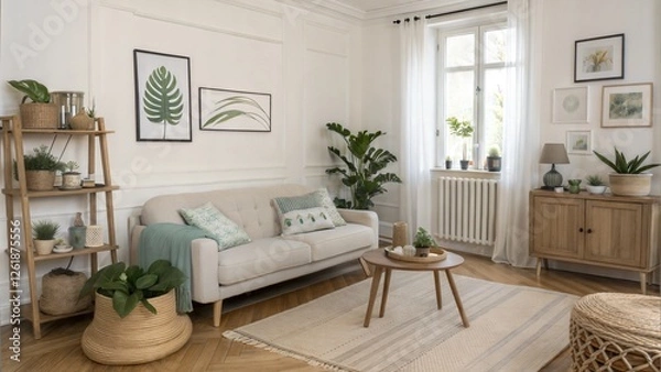 Fototapeta Modern Interior Design Living Room