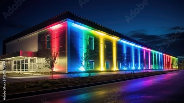 Fototapeta exterior datacenter lights