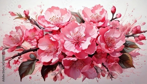 Fototapeta ヴィンテージスクラップブック, ノスタルジックデザイン, アンティークスタイル, 水彩イラスト, 小花, フラワーモチーフ, ブルーム, 繊細なレース, ドット柄, ヴィンテージジュエリー, ペールブルー, ホワイトカラー, 優しい色合い, エアリーな雰囲気, レトロ感, アンティークアクセサリー, ロマンチックアート, 柔らかなタッチ