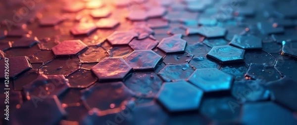 Obraz Digital hexagon abstract background