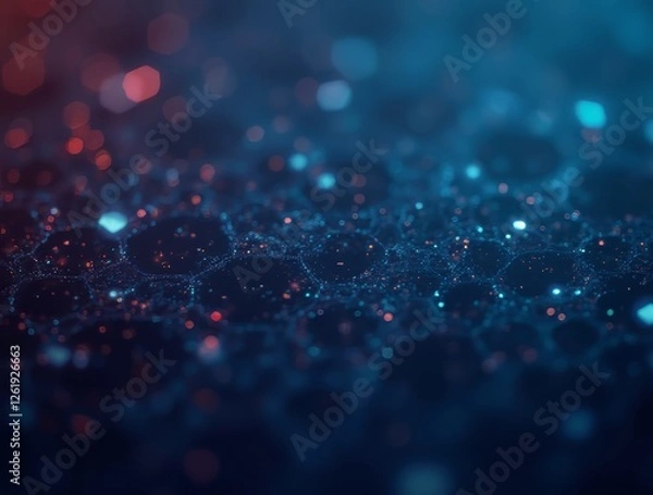 Obraz Digital hexagon abstract background